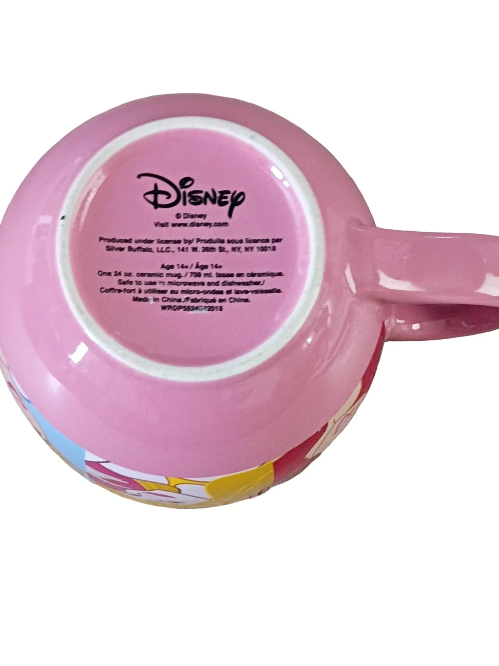Disney Princess Pink Ceramic Mug with Character Panel